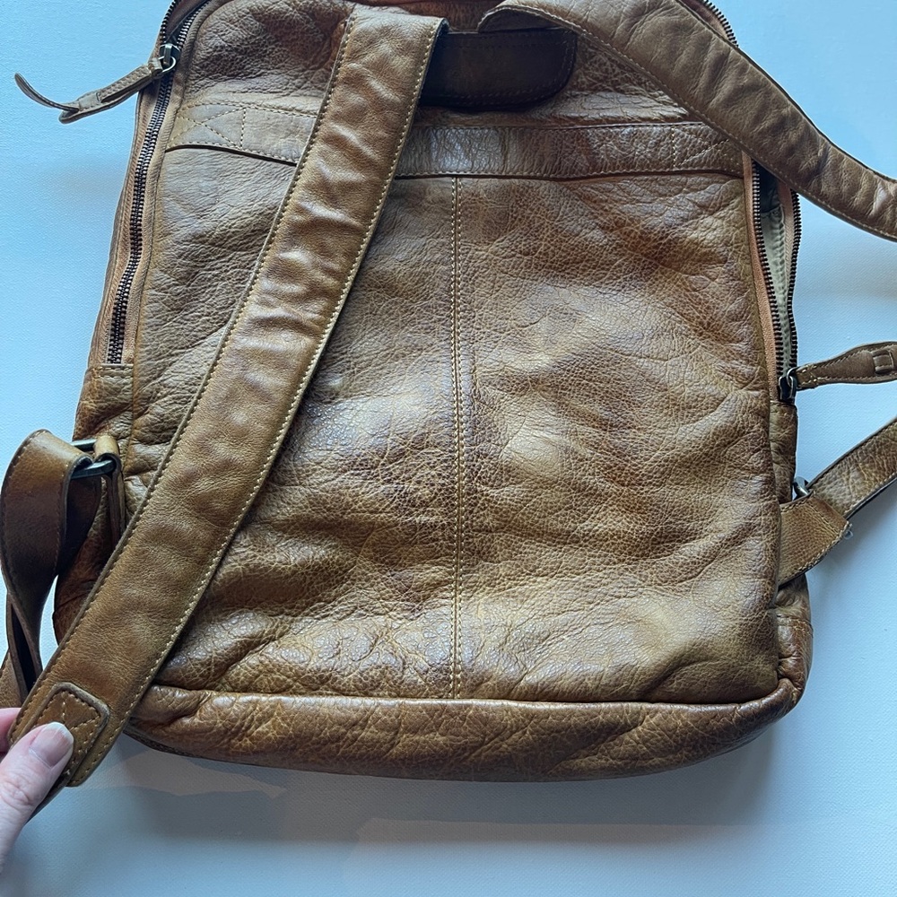 Free People Tan Leather Backpack - Picture 5 of 8